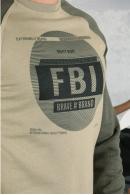 Erkek CAMEL Slim Fit FBI Baskılı Reglan Kol Sweatshirt 95111