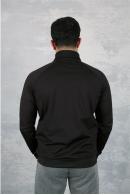 Erkek siyah Slim Fit Fermuarlı Sweatshirt 95104