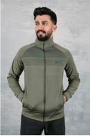 Erkek HAKİ Slim Fit Fermuarlı Sweatshirt 95104