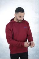 Erkek BORDO Slim Fit Kapüşonlu Sweatshirt 95100