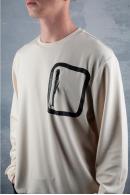 Erkek Ekru Bisiklet Yaka Ekstra Soft Touch Sweatshirt-95159