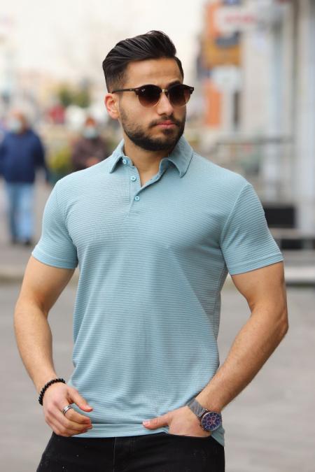 Erkek Polo Yaka Mint T-Shirt 5501