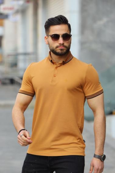 Erkek Polo Yaka Taba(Hardal) T-Shirt 5498