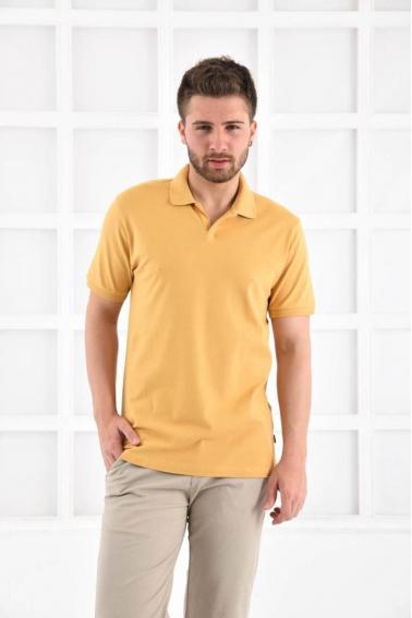 Erkek Hardal Polo  Yaka T-Shirt 5405