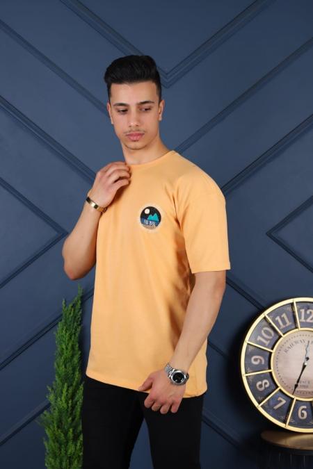 FBI Somon Arkası Baskılı Erkek Bisiklet Yaka T-Shirt 95128