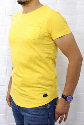  T-Shirt 5300 BİSKİLET YAKA -HARDAL