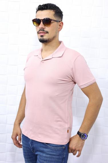 Erkek Pudra Polo Yaka T-Shirt 5405