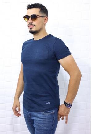  T-Shirt 5300 BİSKİLET YAKA -LACİVERT