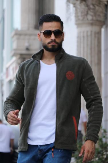 Erkek HAKİ Rahat Kesim Sweatshirt-5457
