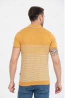 FBI Sarı Erkek Polo Yaka Triko Kısa Kol Slim Fit T-Shirt 93079