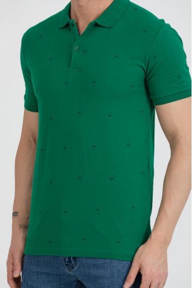 FBI Benetton Erkek Desenli Polo Yaka T-Shirt 95134