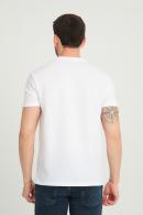 FBI Beyaz Erkek Düğmeli V Yaka T-Shirt 95141