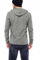 Erkek HAKİ Slim Fit  Kapüşonlu Fermuarlı Sweatshirt Hırka