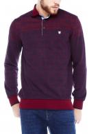 Erkek Bordo Polo Yaka Düğmeli Selanik Sweatshirt 95048