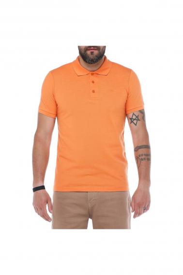 Erkek Kayısı Polo Yaka Pike Likralı Modern Kesim Kısa Kollu T-Shirt F5186