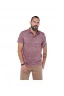 Erkek Bordo Polo Yaka Desenli Modern Kesim Polyester T-Shirt F5210