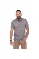 Erkek Haki Polo Yaka Desenli Modern Kesim Polyester T-Shirt F5211