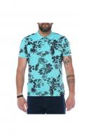 Erkek Mint Polo Yaka Desenli Pike Modern Kesim T-Shirt F5229