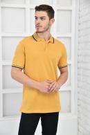 Hardal Erkek Polo Yaka Modern Kesim Pike Kumaş T-Shirt F5421