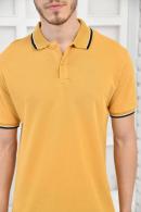 Hardal Erkek Polo Yaka Modern Kesim Pike Kumaş T-Shirt F5421