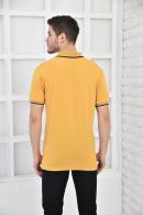 Hardal Erkek Polo Yaka Modern Kesim Pike Kumaş T-Shirt F5421