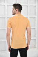 Hardal Erkek Düz Pike Polo Yaka Likralı Slim Fit Nakışlı T-Shirt F51606