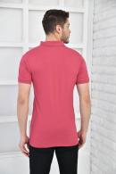 Gül Kurusu Erkek Düz Pike Polo Yaka Likralı Slim Basıc T-Shirt F51610