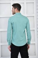 Mint Erkek Gabardin Slim Fit Düğmeli Yaka Gömlek F6204