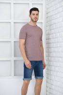 Kiremit Erkek Bisiklet Yaka Slim Fit Yaka Ve Kol Detaylı T-Shirt F51583