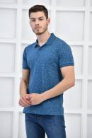 Petrol Erkek Desenli Pike Polo Yaka Likralı Slim Basıc T-Shirt F51614