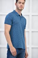 Petrol Erkek Desenli Pike Polo Yaka Likralı Slim Basıc T-Shirt F51614