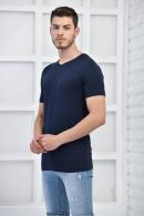 Lacivet Erkek V Yaka Full Likralı Silim Fit Basıc T-Shirt F51565