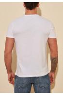 Beyaz Erkek Basic Pamuklu Bisiklet Yaka Slim Fit T-Shirt F51624